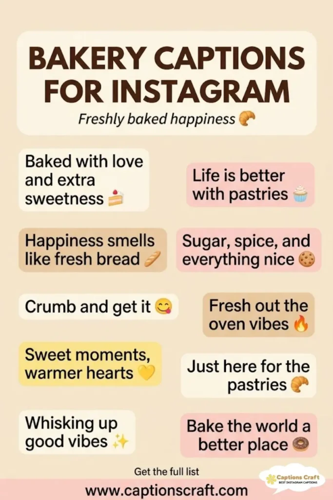 Delicious Bakery Captions For Instagram and Quotes That Will Inspire 149+ Sweet Moments