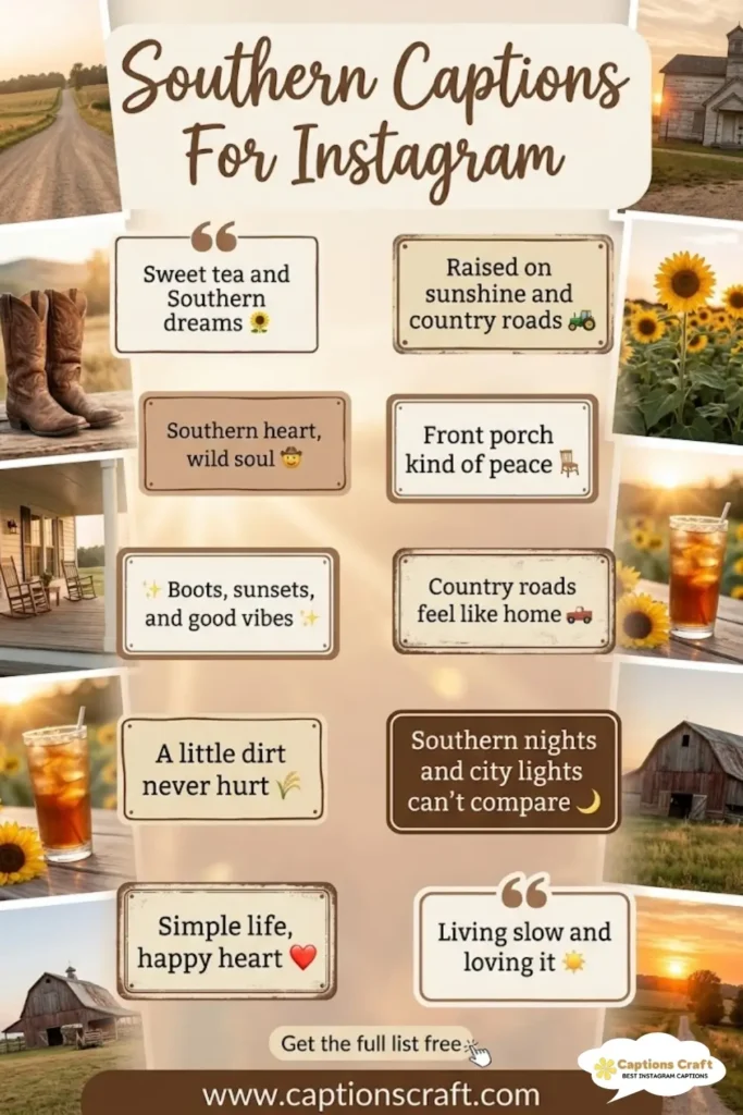 127+ Charming Southern Captions For Instagram and Quotes to Brighten Your Feed