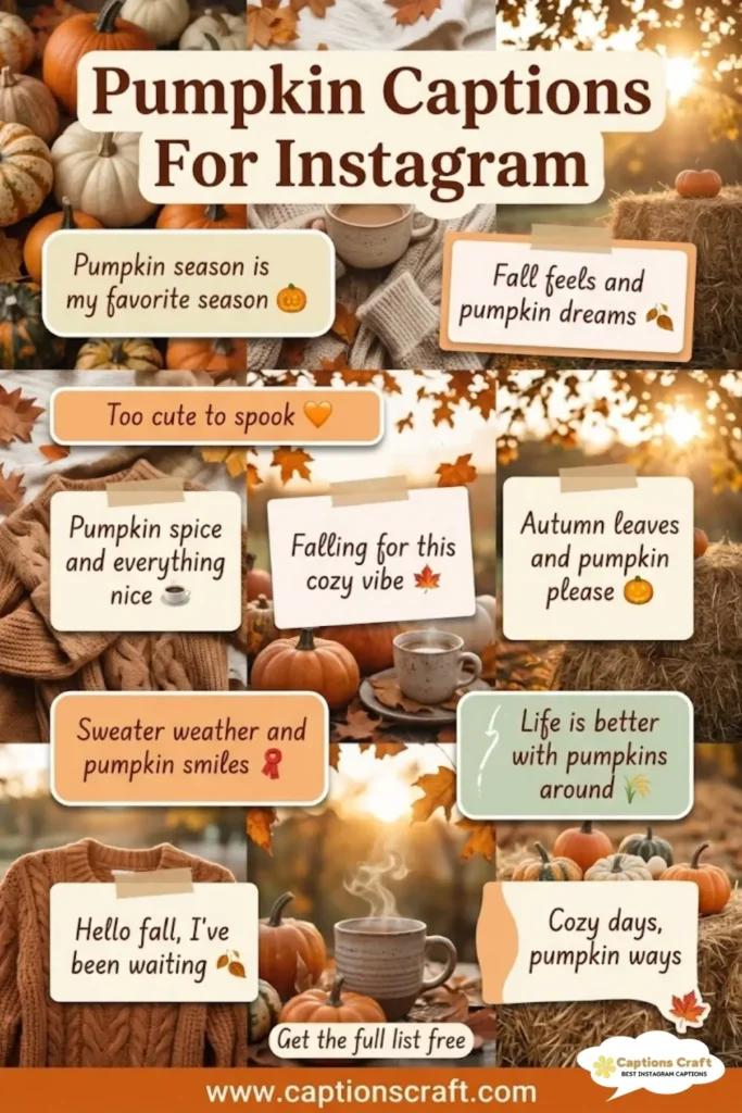 135+ Magical Pumpkin Captions For Instagram and Quotes to Celebrate Fall Vibes
