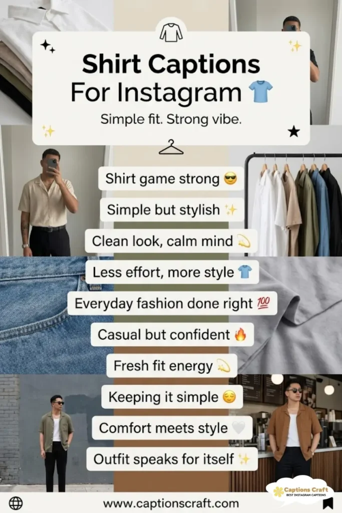 135+ Powerful Shirt Captions For Instagram That Inspire and Connect Quotes