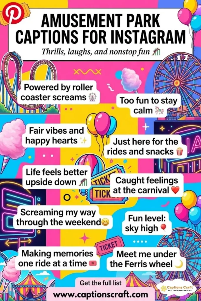 129+ Thrilling Amusement Park Captions For Instagram And Quotes That Spark Joy