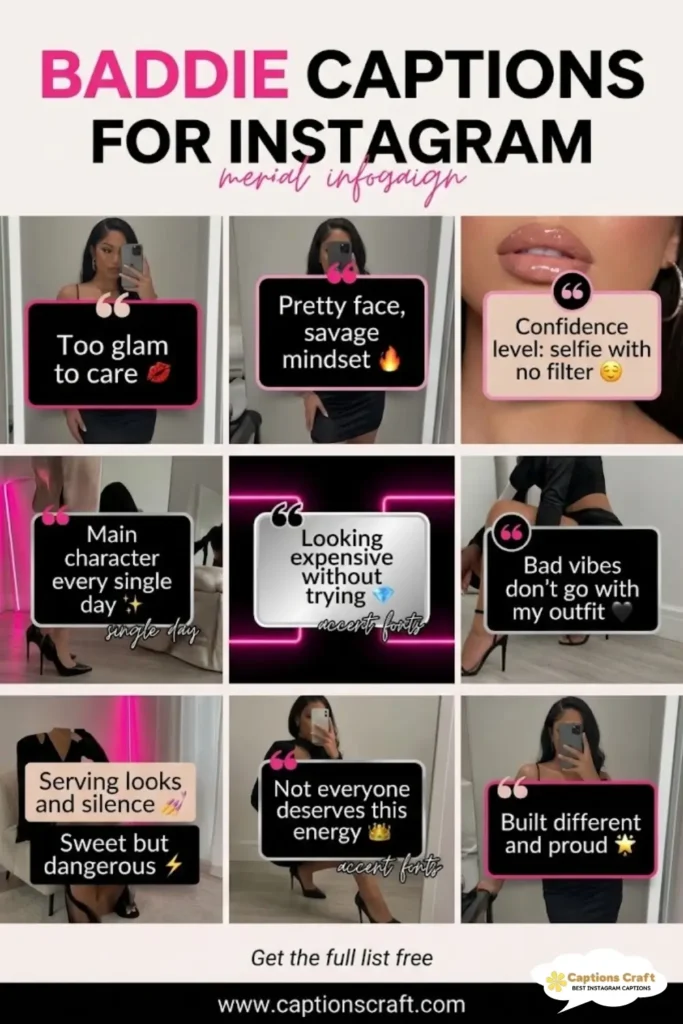 123+ Unforgettable Baddie Captions For Instagram and Quotes That Spark Confidence