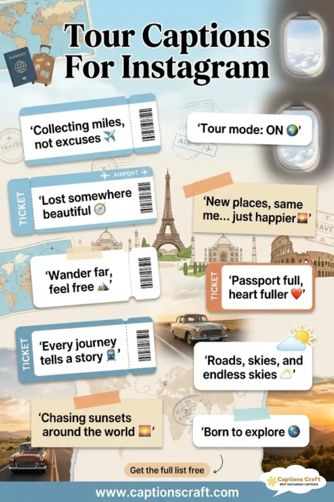 137+ Inspiring Tour Captions For Instagram and Quotes to Spark Adventure