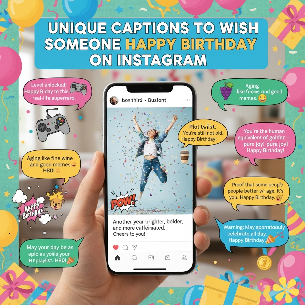200+ Unique Captions To Wish Someone Happy Birthday on Instagram with a Creative Twist 10 Unique Captions To Wish Someone Happy Birthday on Instagram
