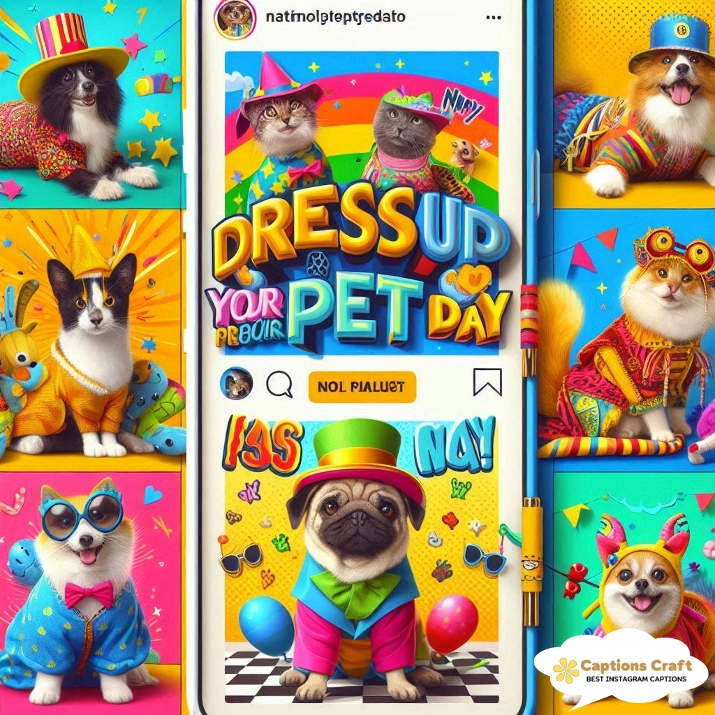 Unique National Dress Up Your Pet Day Captions For Your Stylish Pet