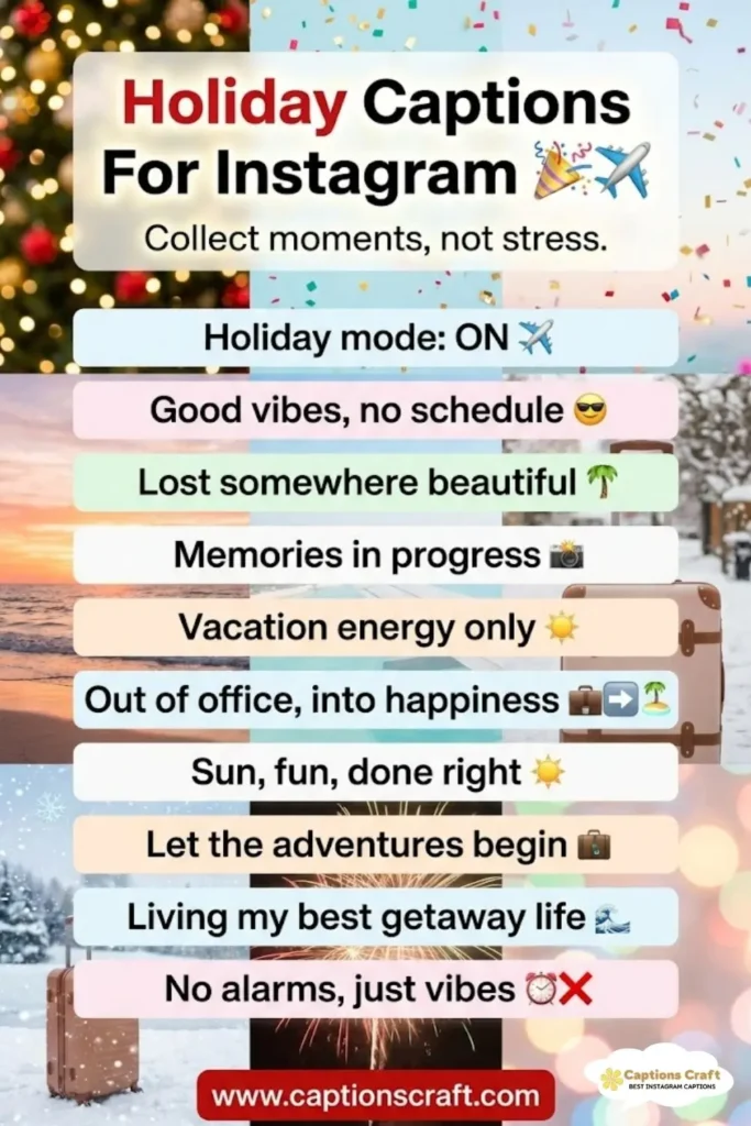 135+ Festive Vibes with Holiday Captions For Instagram and Quotes That Spark Joy