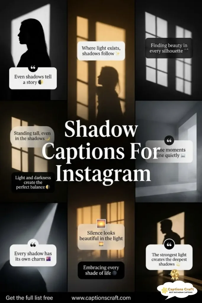 125+ Powerful Shadow Captions For Instagram That Inspire and Captivate Quotes in 2026