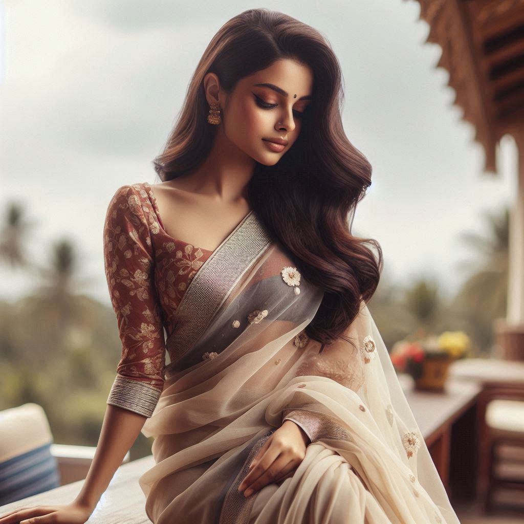 Beautiful Saree Pic Captions