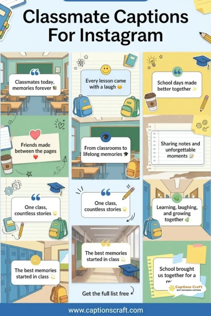 Incredible Classmate Captions For Instagram That Shine 139+ Times Brighter