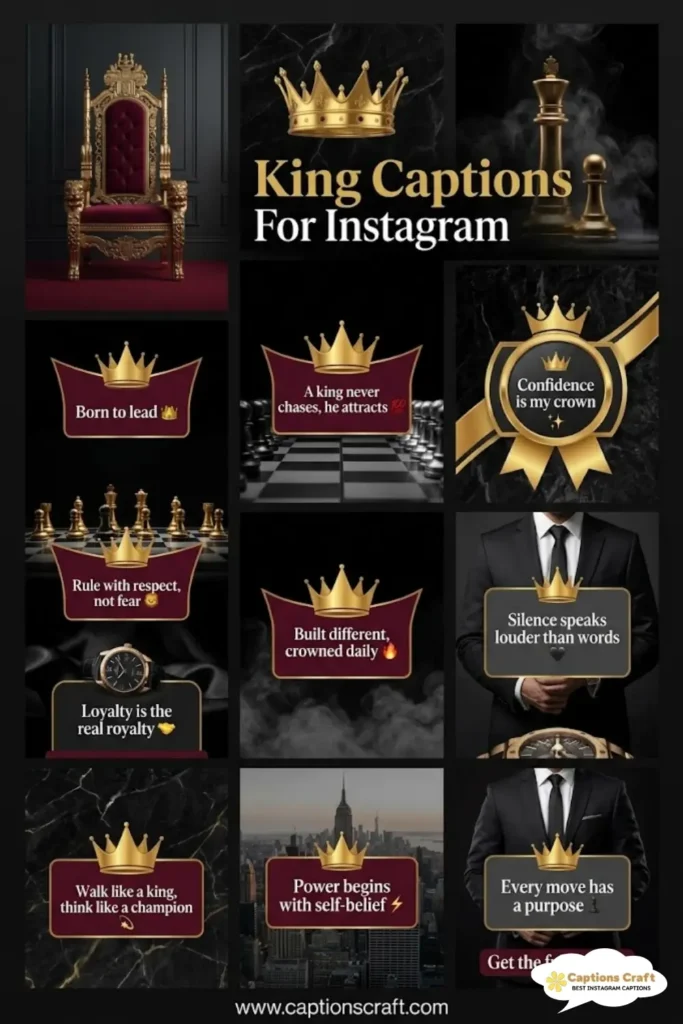 137+ Powerful King Captions For Instagram and Quotes That Rule Your Feed Today