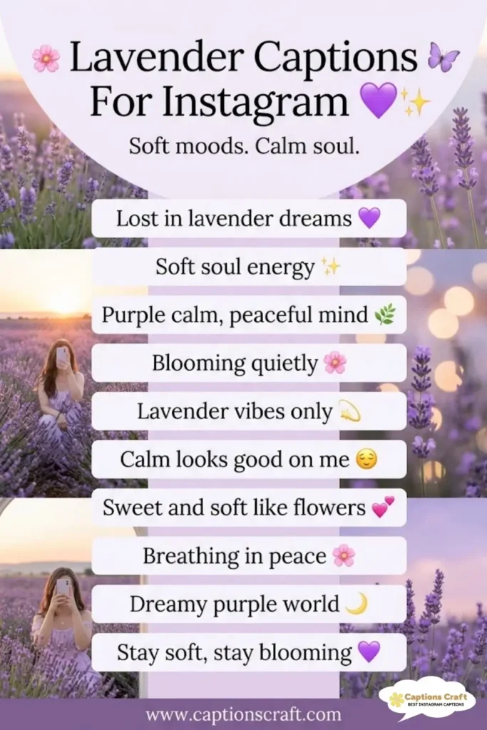 135+ Blissful Lavender Captions For Instagram and Quotes to Brighten Your Feed
