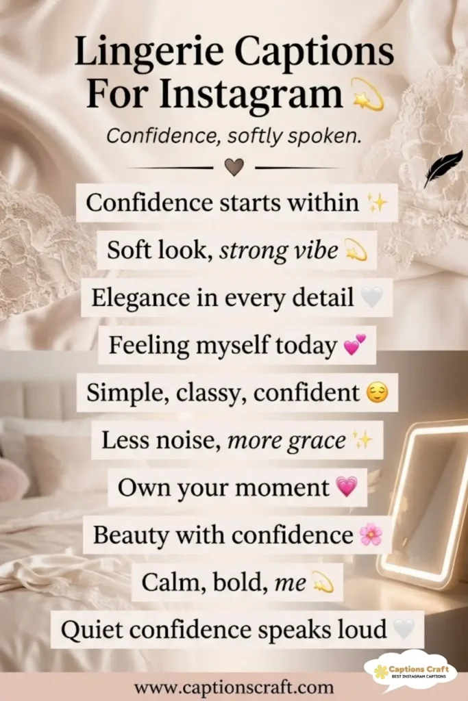135+ Alluring Lingerie Captions For Instagram and Quotes That Will Turn Heads