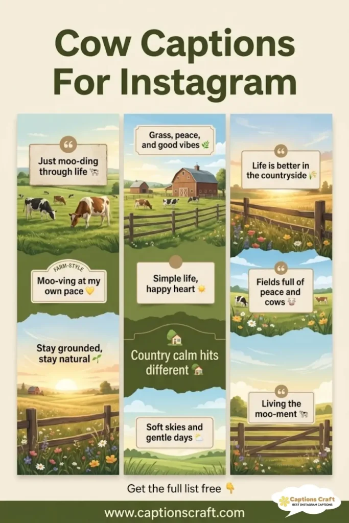 123+ Moo-tiful Cow Captions For Instagram and Quotes to Boost Your Fun Factor
