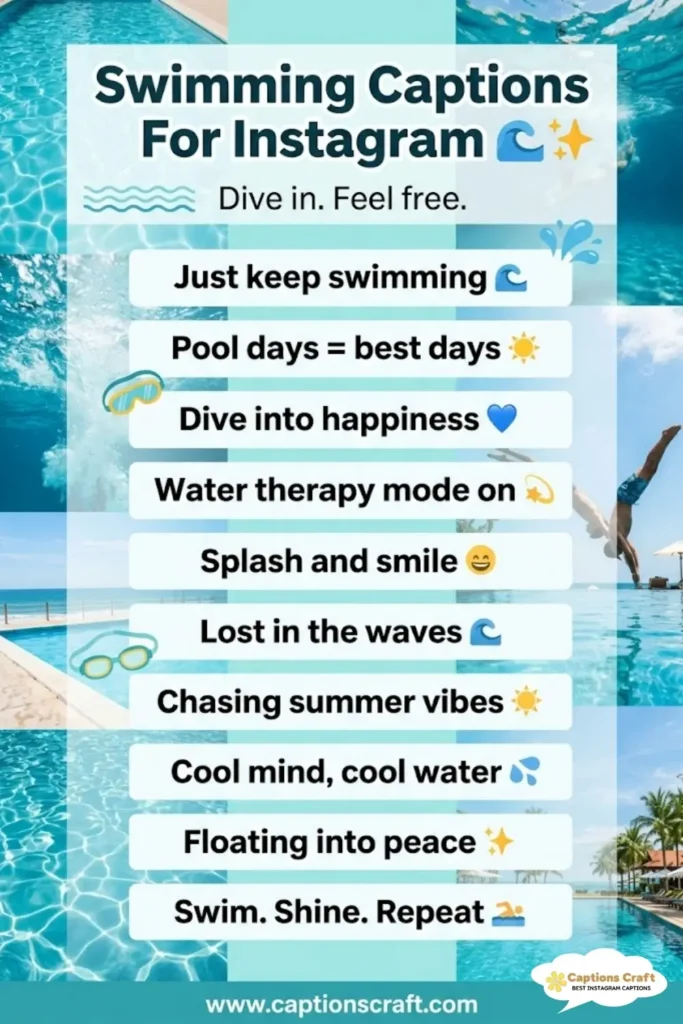 139+ Splashing Swimming Captions For Instagram and Quotes to Make Waves