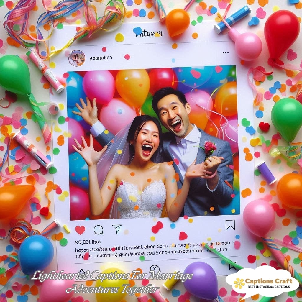 Lighthearted Captions For Marriage Adventures Together