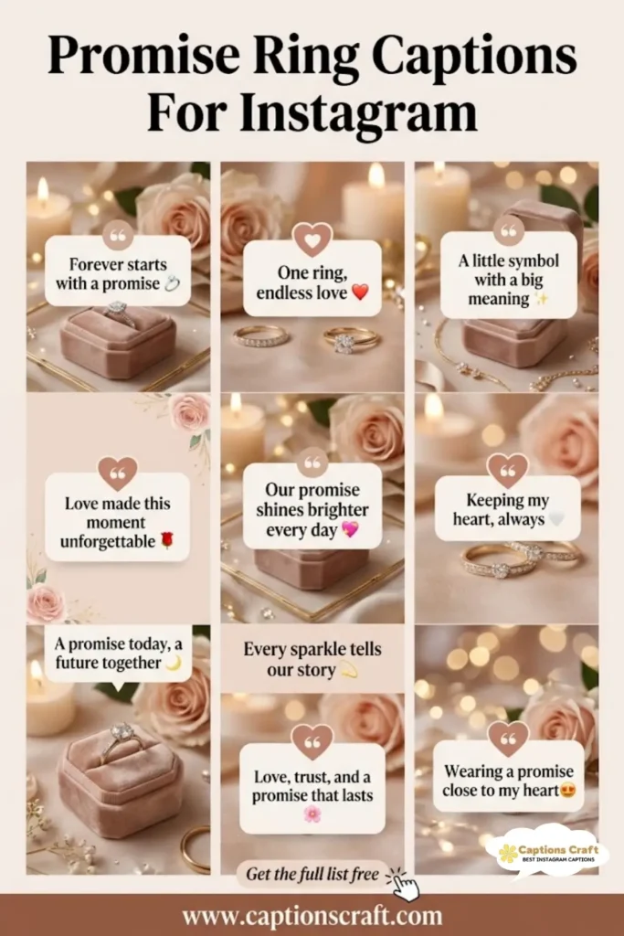 127+ Heartfelt Promise Ring Captions For Instagram and Quotes That Shine Bright