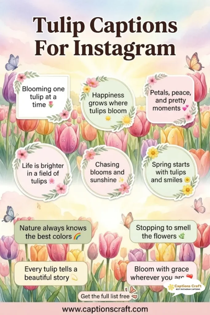 137+ Stunning Tulip Captions For Instagram and Quotes to Brighten Your Feed