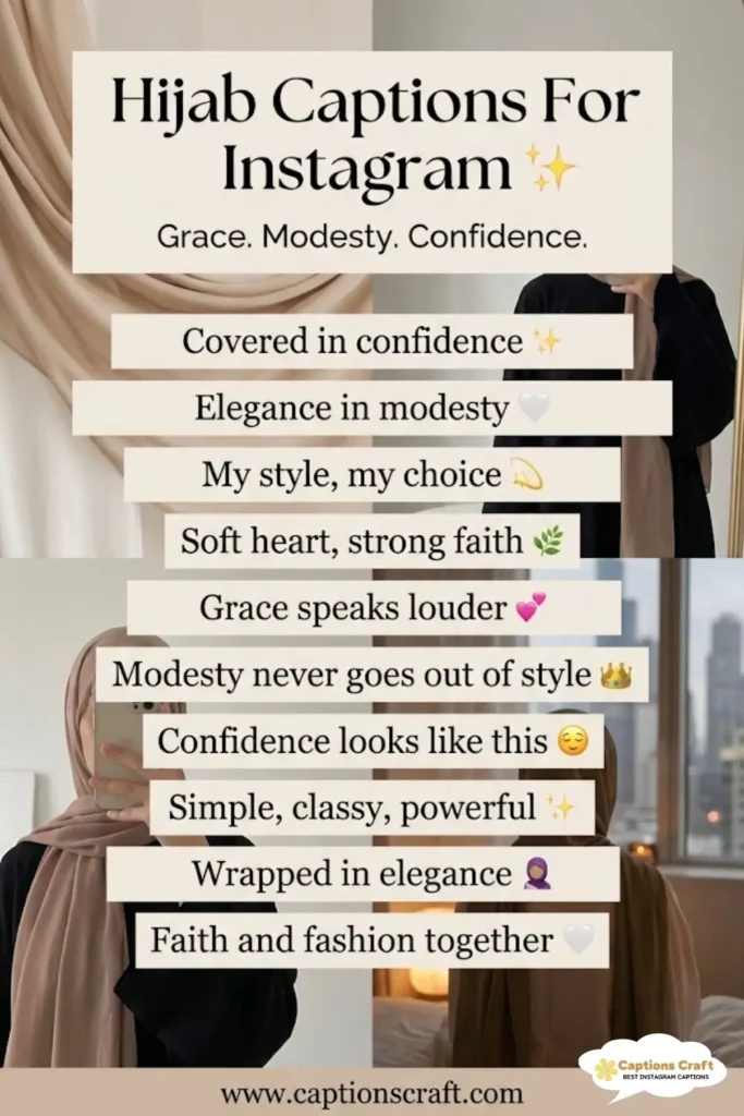 149+ Inspiring Hijab Captions For Instagram and Quotes That Radiate Confidence and Style