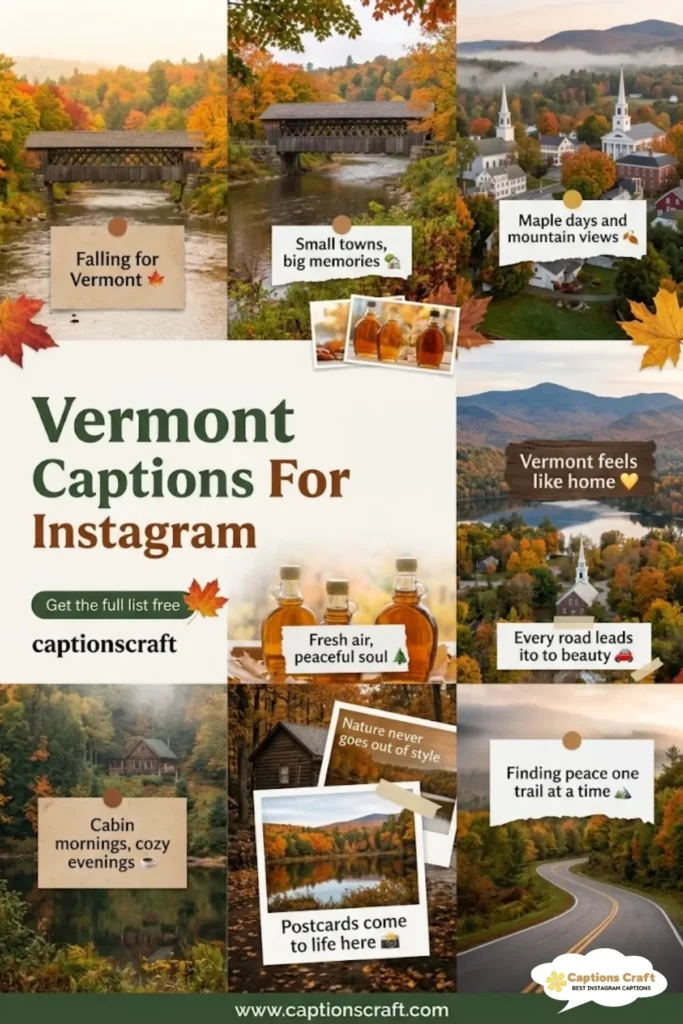 145+ Essential Vermont Captions For Instagram That Spark Curiosity and Connection Quotes