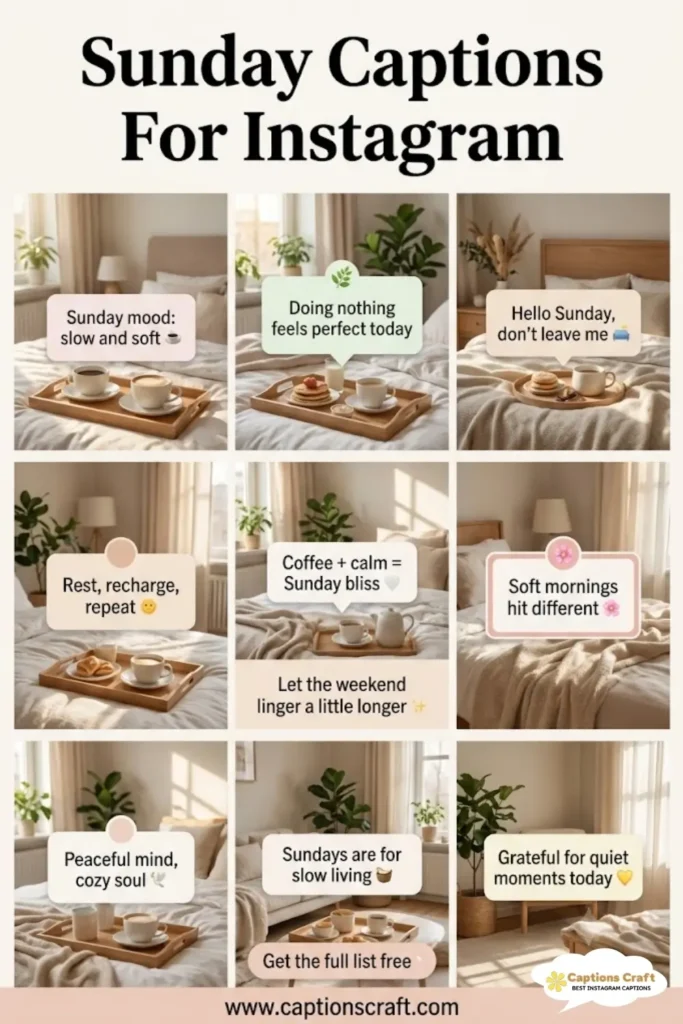 139+ Inspiring Sunday Captions For Instagram and Quotes to Brighten Your Week