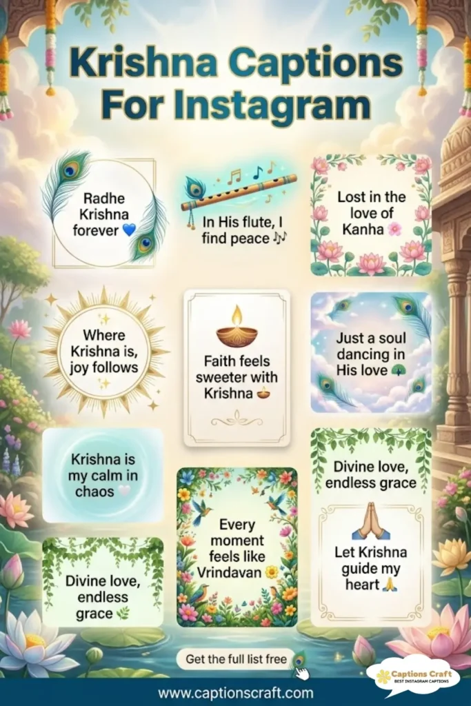 135+ Divine Krishna Captions For Instagram to Inspire Your Feed