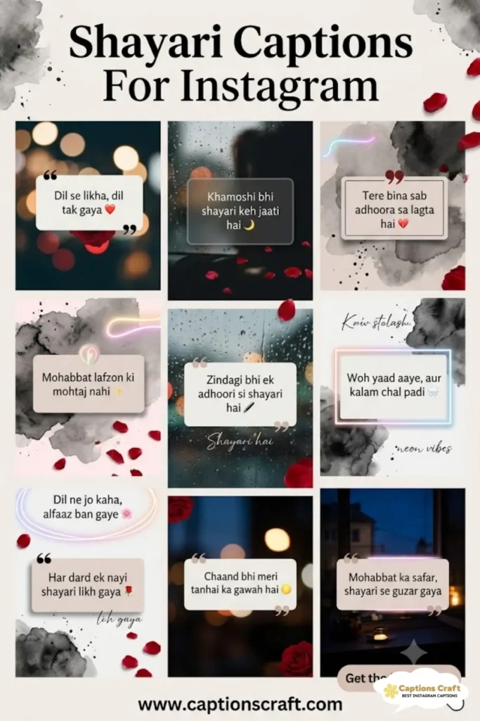 147+ Powerful Shayari Captions For Instagram and Quotes to Inspire Your Feed
