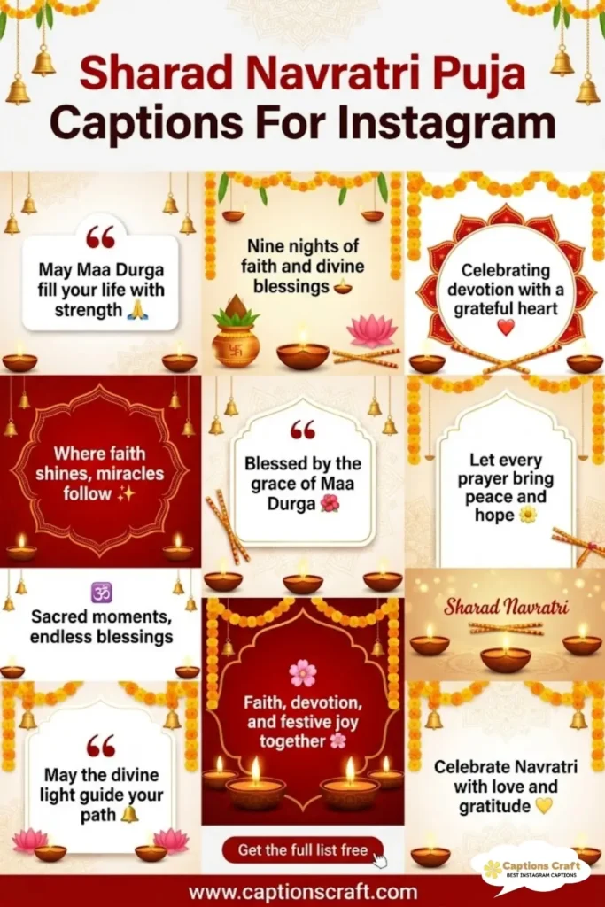 147+ Powerful Sharad Navratri Puja Captions For Instagram and Quotes to Inspire