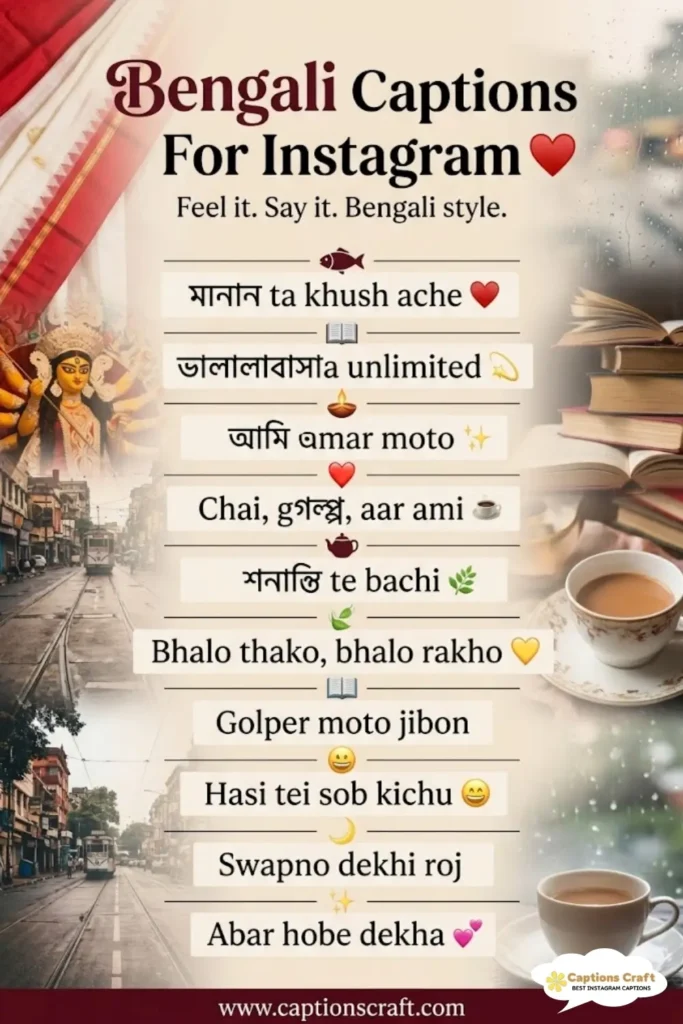 Create Stunning Bengali Captions For Instagram and Quotes with 129+ Unique Flair