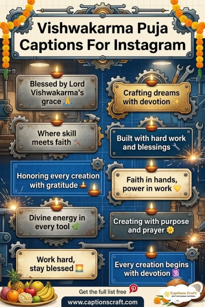 127+ Essential Vishwakarma Puja Captions For Instagram and Quotes That Inspire