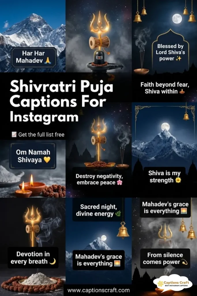 127+ Divine Shivratri Puja Captions For Instagram and Inspiring Quotes