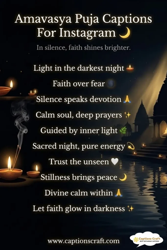 123+ Spiritual Amavasya Puja Captions For Instagram and quotes With Divine Vibes