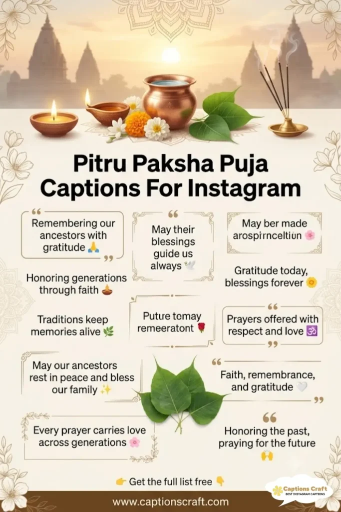 135+ Inspiring Pitru Paksha Puja Captions For Instagram and Quotes to Honor Ancestors