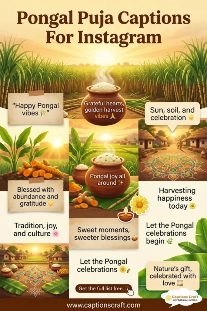 149+ Inspiring Pongal Puja Captions For Instagram and Quotes to Celebrate Joy