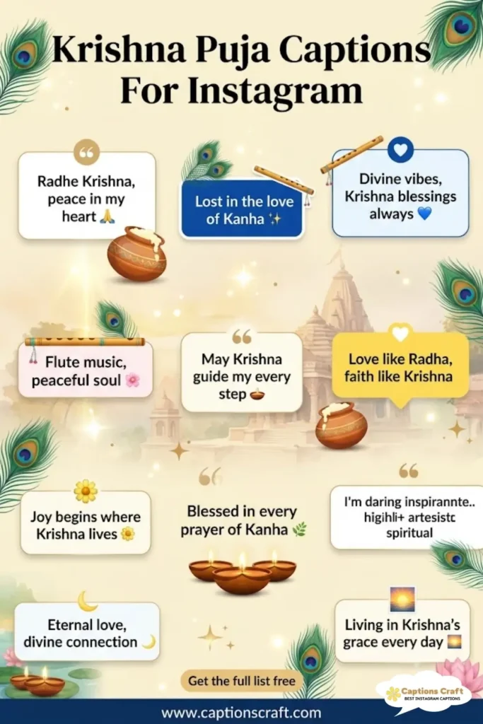 129+ Divine Krishna Puja Captions For Instagram & Quotes to Inspire Your Celebration