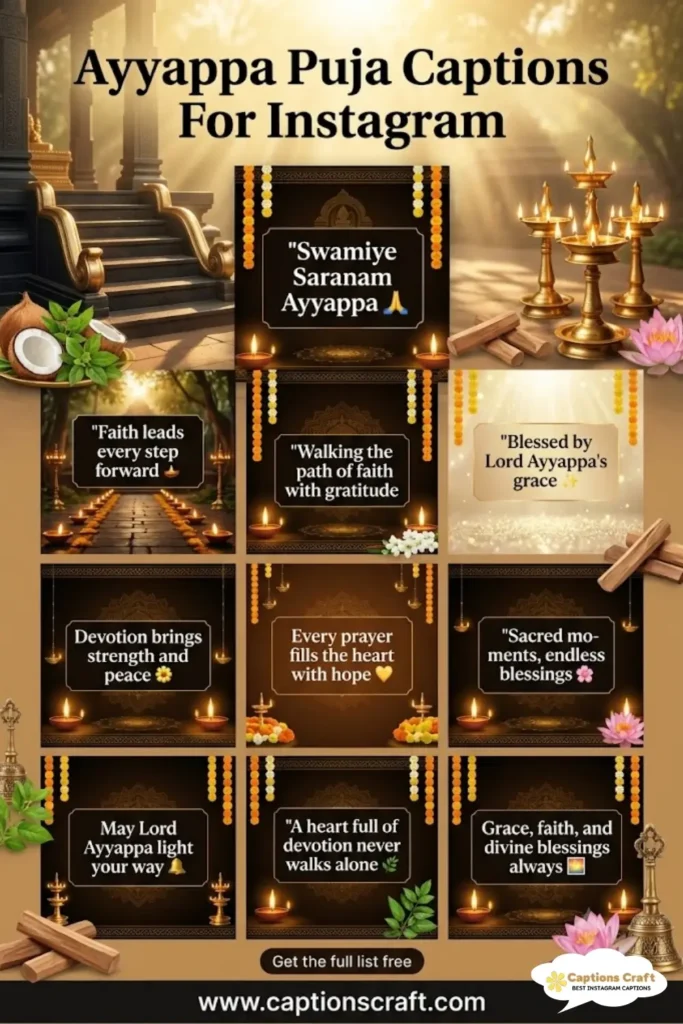 Inspiring Ayyappa Puja Captions For Instagram and Quotes with 127+ Powerful Vibes