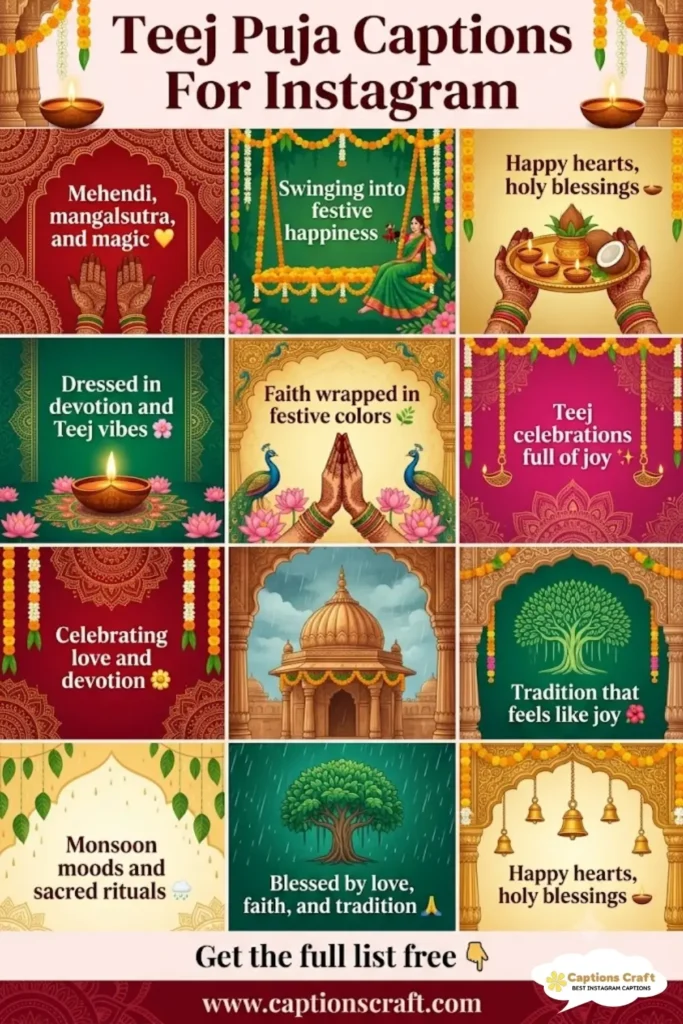 127+ Magical Teej Puja Captions For Instagram and Quotes to Celebrate Love