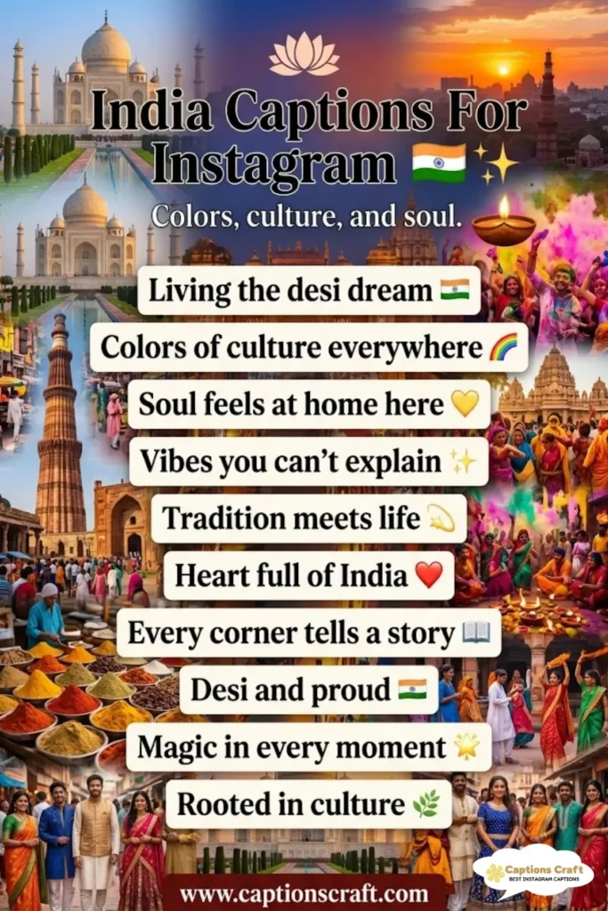 145+ Inspiring India Captions For Instagram and Quotes to Celebrate Your Journey