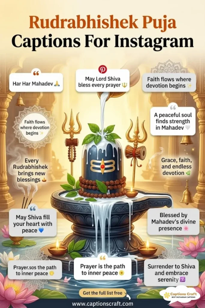 147+ Divine Rudrabhishek Puja Captions For Instagram and Inspiring Quotes