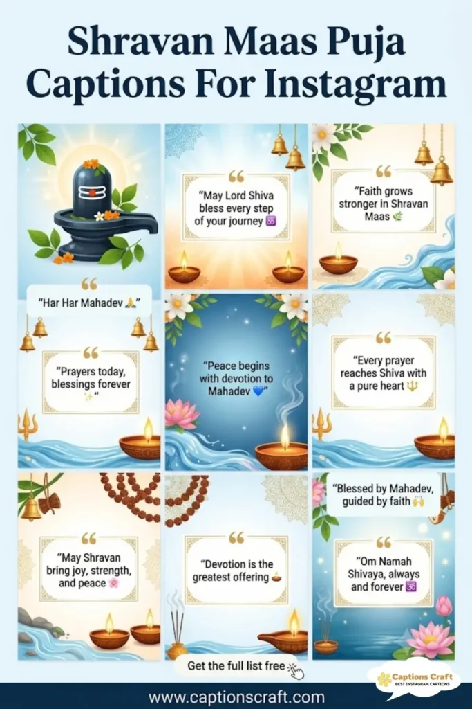 139+ Inspiring Shravan Maas Puja Captions For Instagram and Quotes to Shine Bright