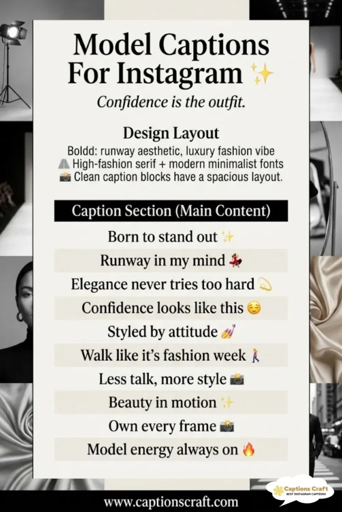 125+ Inspiring Model Captions For Instagram and Quotes to Shine Brightly