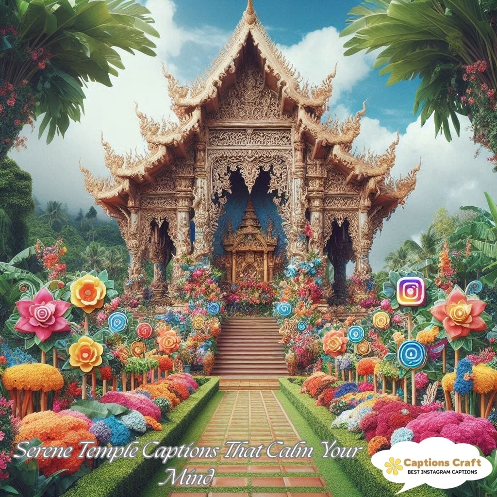 Serene Temple Captions That Calm Your Mind