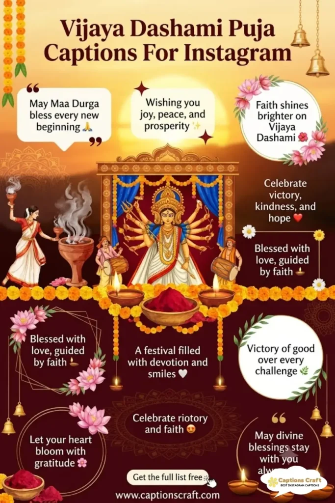 147+ Essential Vijaya Dashami Puja Captions For Instagram and Quotes You Need Now