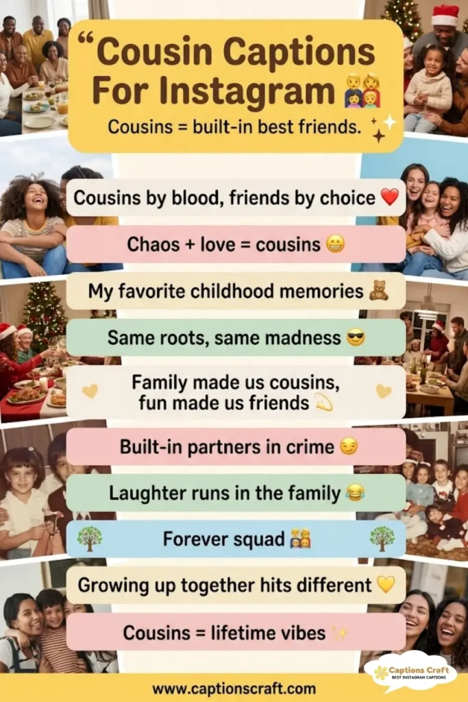 Cousin Captions For Instagram and Quotes That Spark Joy 125+ Unique and Fun Options