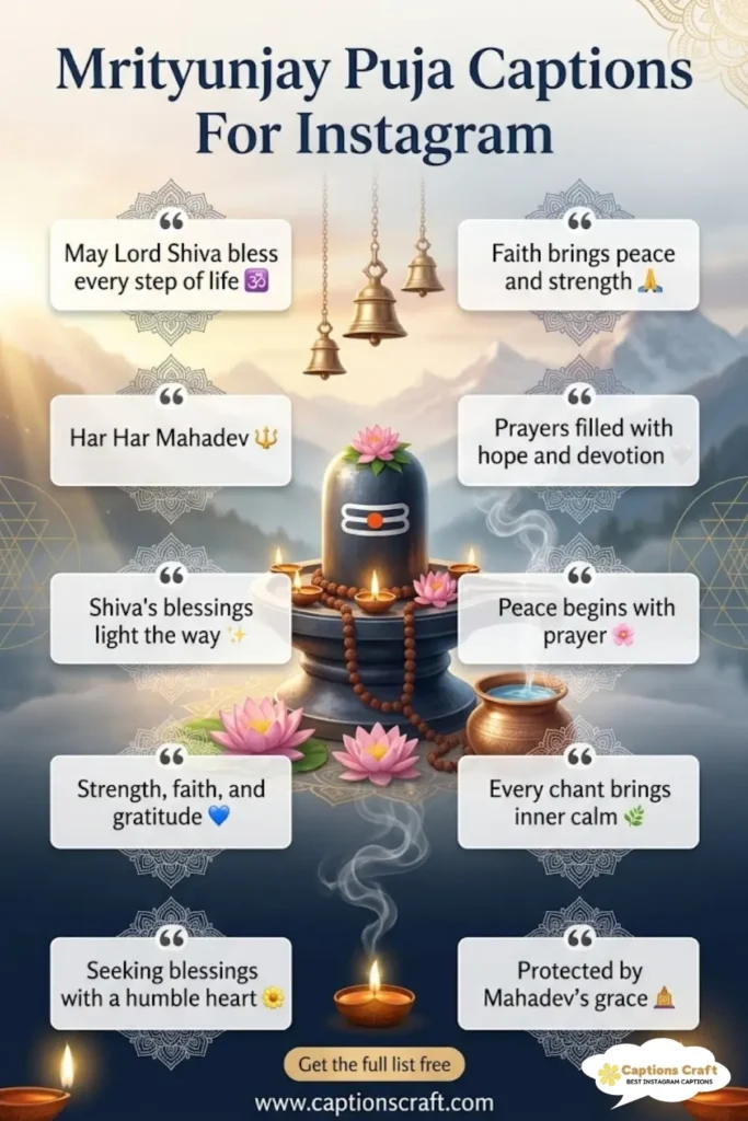 143+ Inspiring Mrityunjay Puja Captions For Instagram and Quotes to Shine Bright