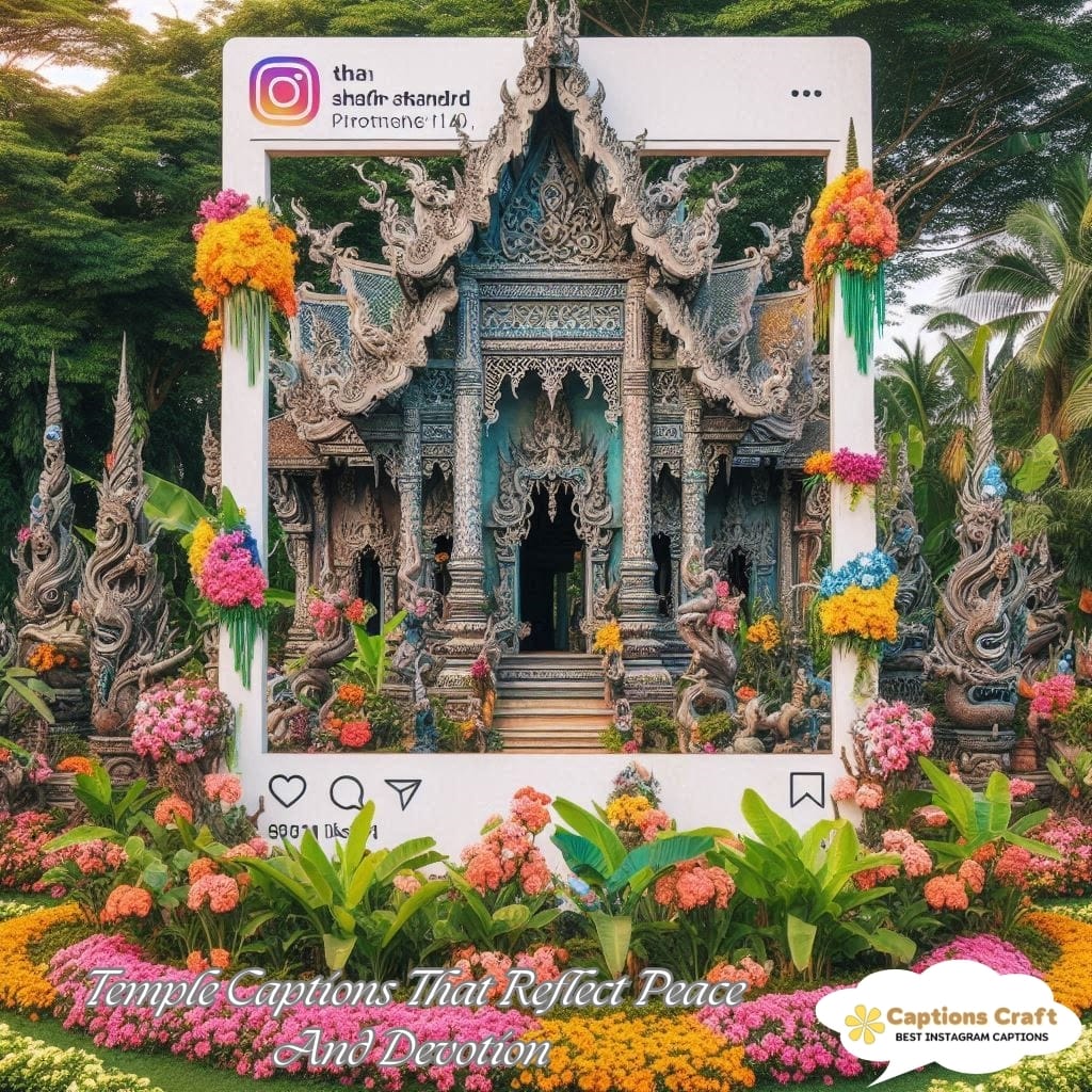 Temple Captions That Reflect Peace And Devotion