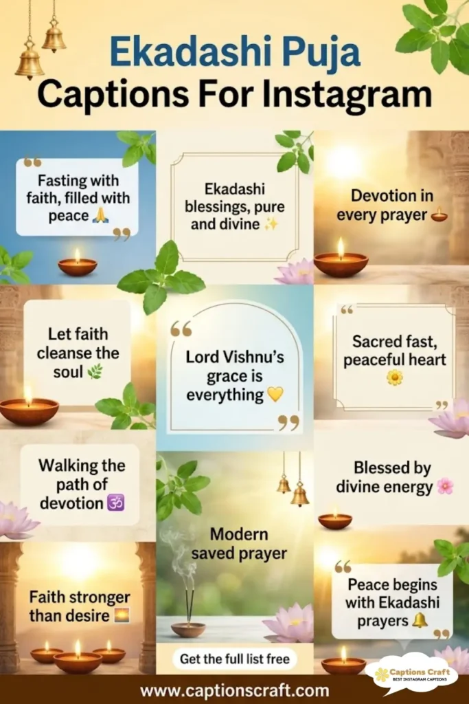 145+ Inspiring Ekadashi Puja Captions For Instagram And Quotes That Spark Joy