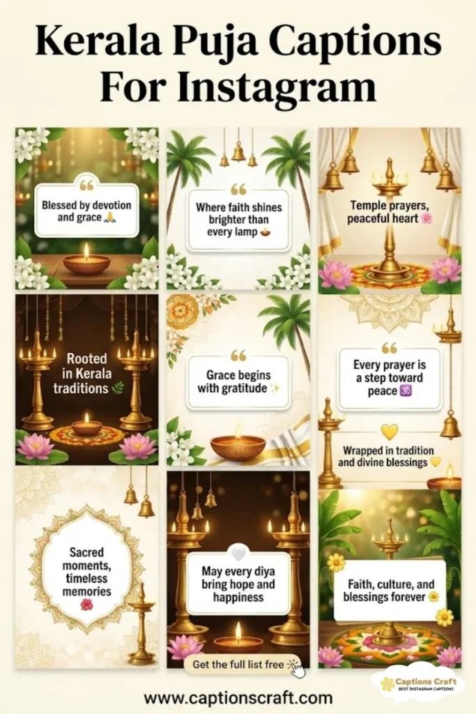 135+ Creative Kerala Puja Captions For Instagram & Quotes to Celebrate the Spirit