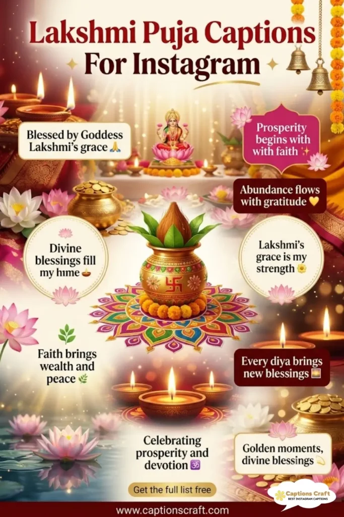 127+ Radiant Lakshmi Puja Captions For Instagram to Inspire Your Festivities
