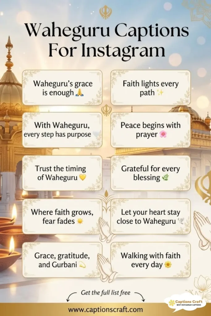 123+ Powerful Waheguru Captions For Instagram and Inspiring Quotes You Need