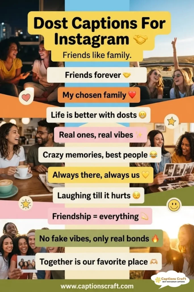 Unforgettable Dost Captions For Instagram and Quotes with 139+ Creative Flair